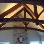 Timber Frame Arched Chord King Post Truss Ceiling
