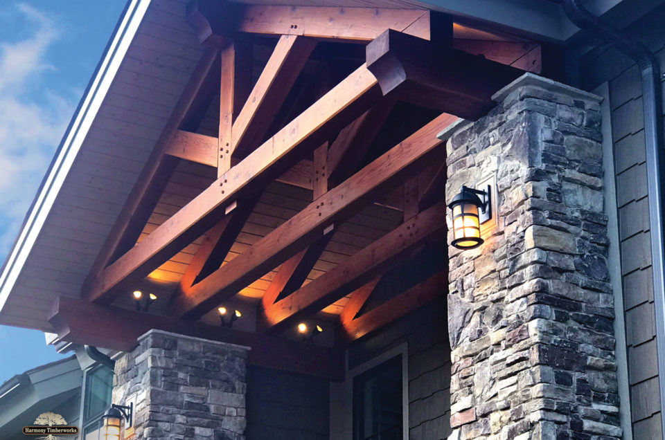 King Post Truss Entryway