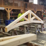 White Pine Arched Chord King Post Truss Construction