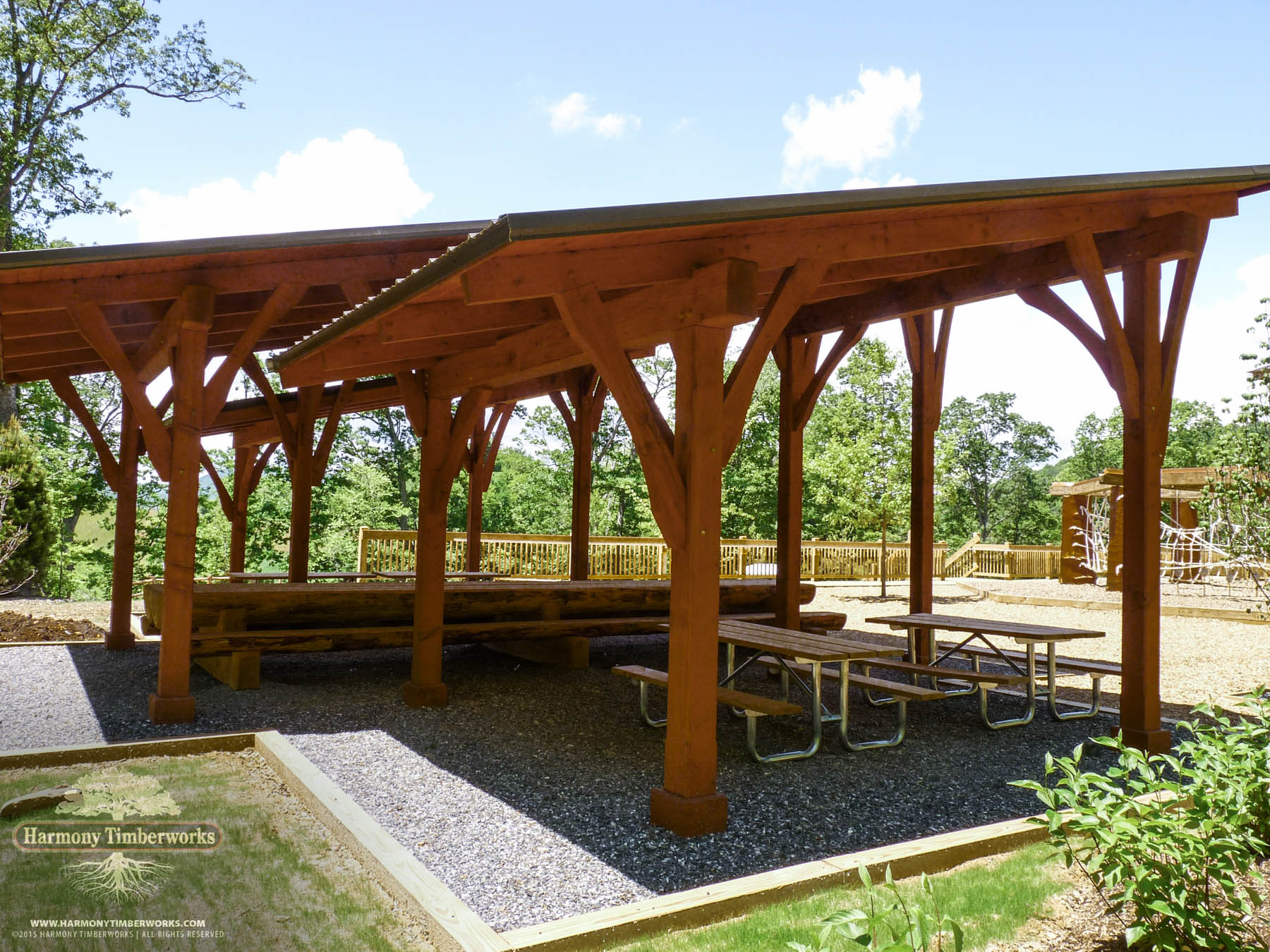 Rocky Knob Open Timber Frame Pavilion and Picnic Shelter