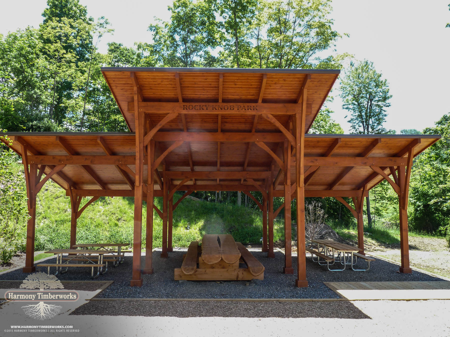 Rocky Knob Open Timber Frame Pavilion and Picnic Shelter