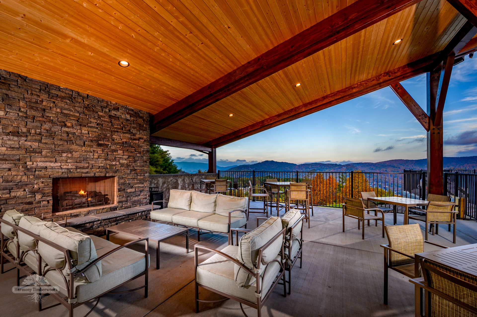 The Summit at Echota Timber Frame Pavilion Interior