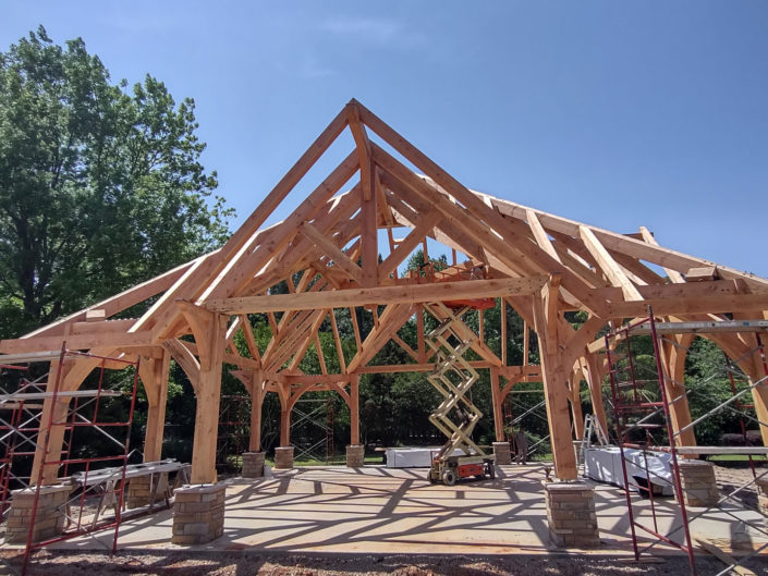 Stallings Pavilion timber frame structure