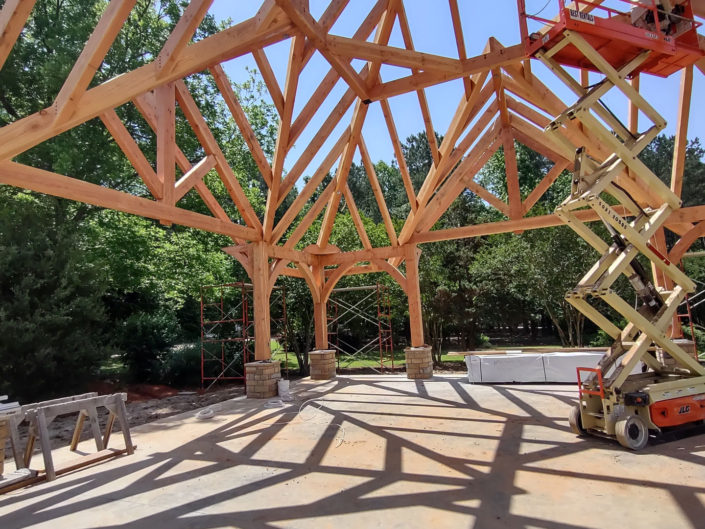 Stallings Pavilion timber frame structure