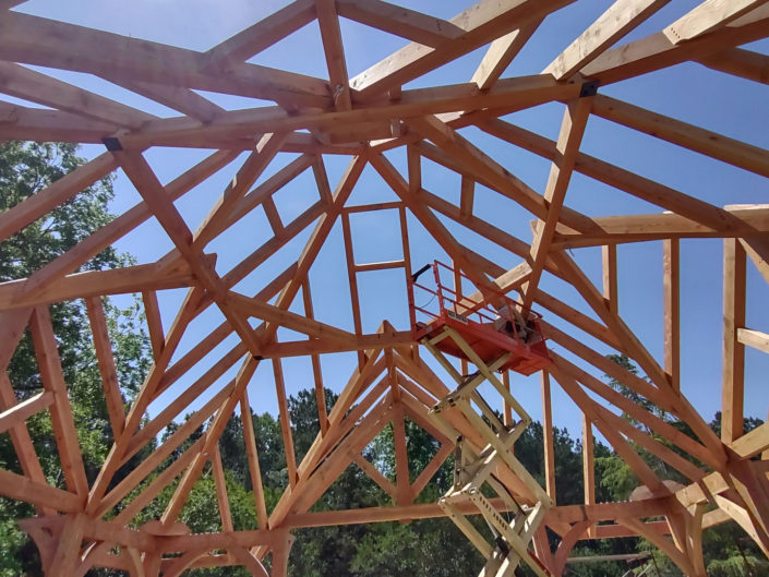 Stallings Pavilion roof timber structure