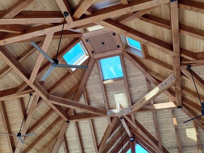 Stallings Pavilion interior ceiling