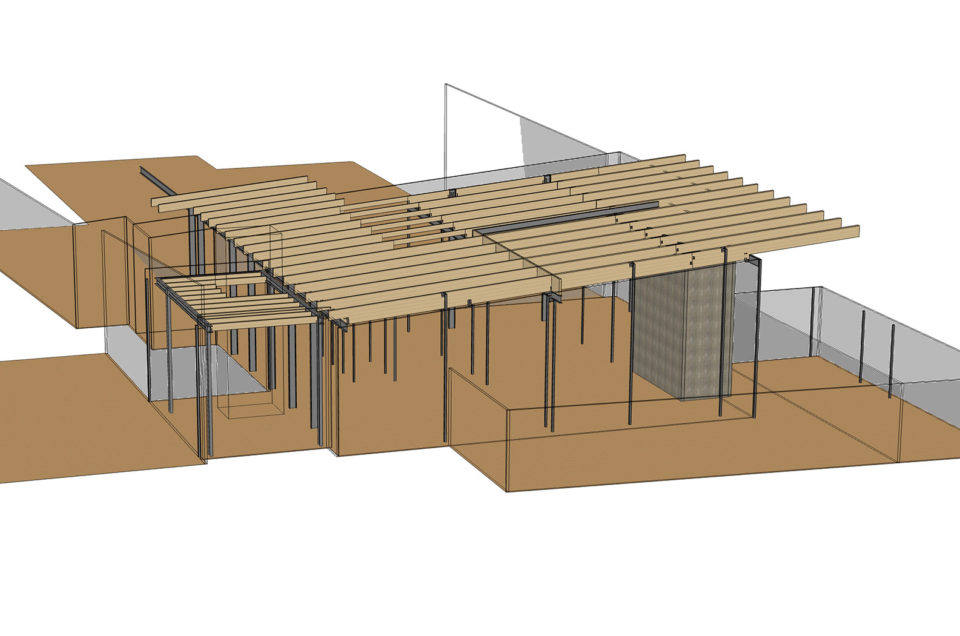 Glulam 3D Model - Area B - Valle Crucis Elementary School