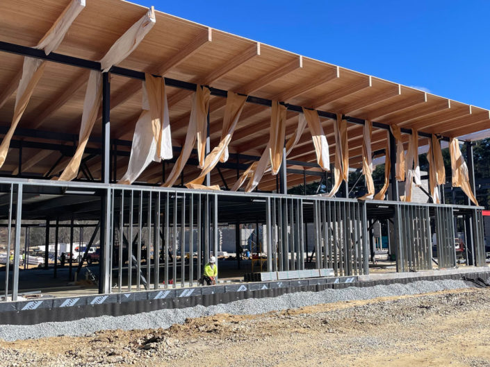 Valle Crucis Elementary School - Glulam Roof Installation